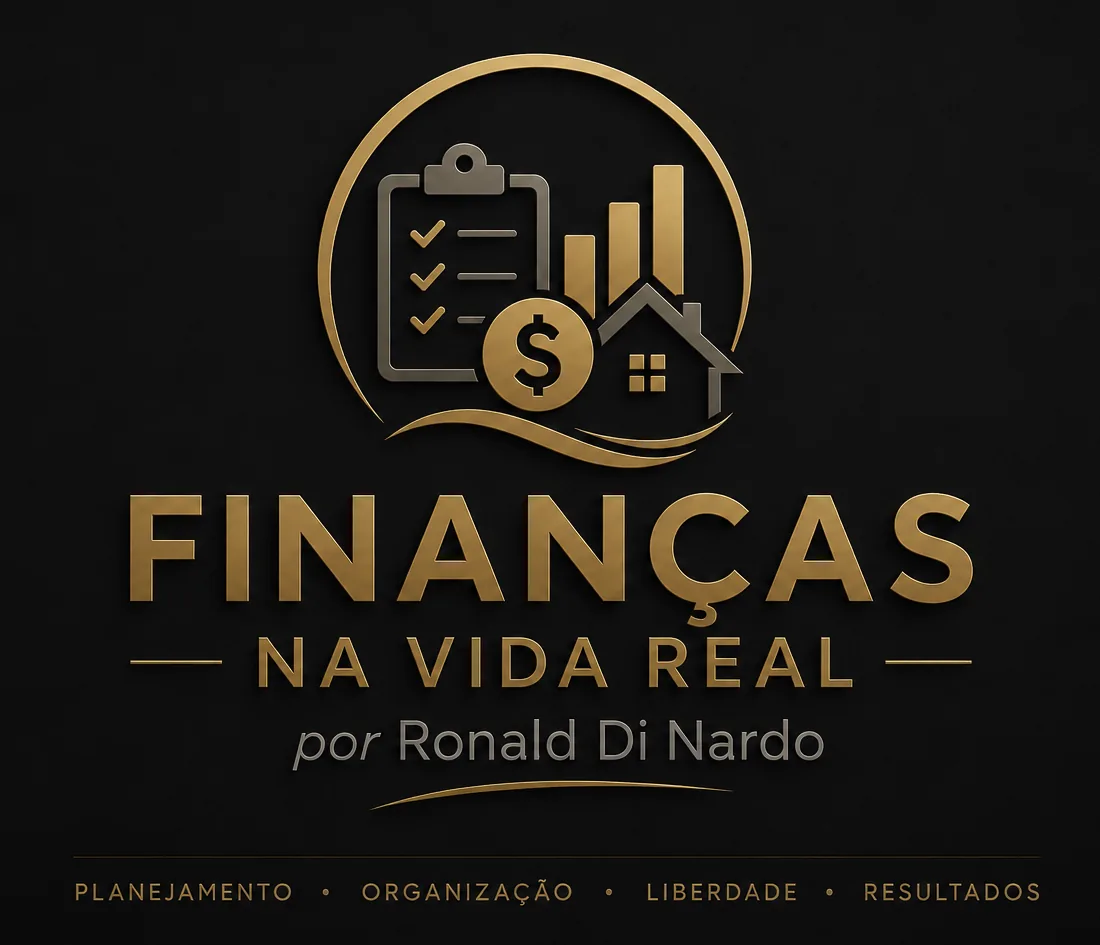 Real Life Finance logo in gold on a dark background